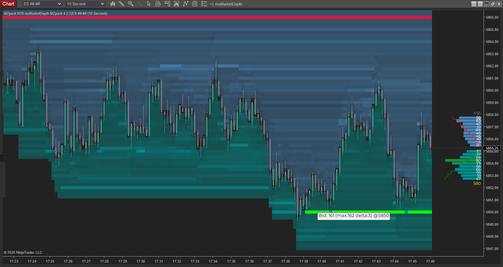 mzMarketDepth Indicator for NinjaTrader 8 – MZpack for NinjaTrader