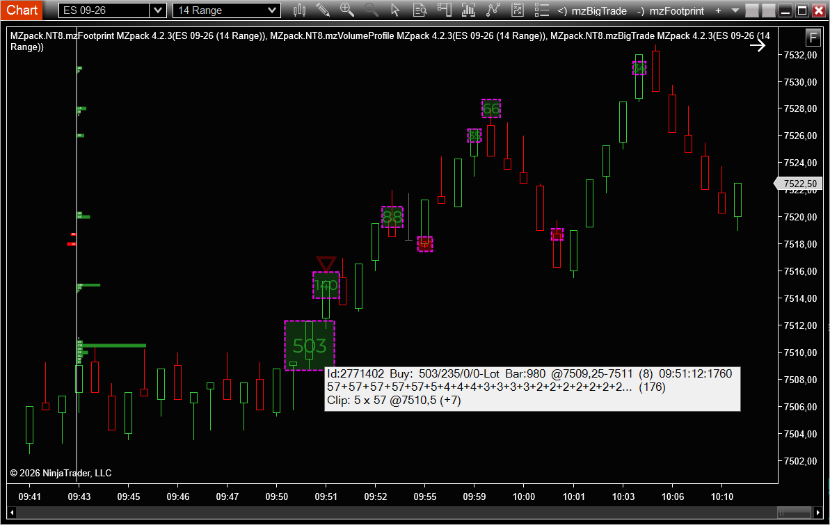 ES 09-26, 14 Range — Tape iceberg detection clip signature